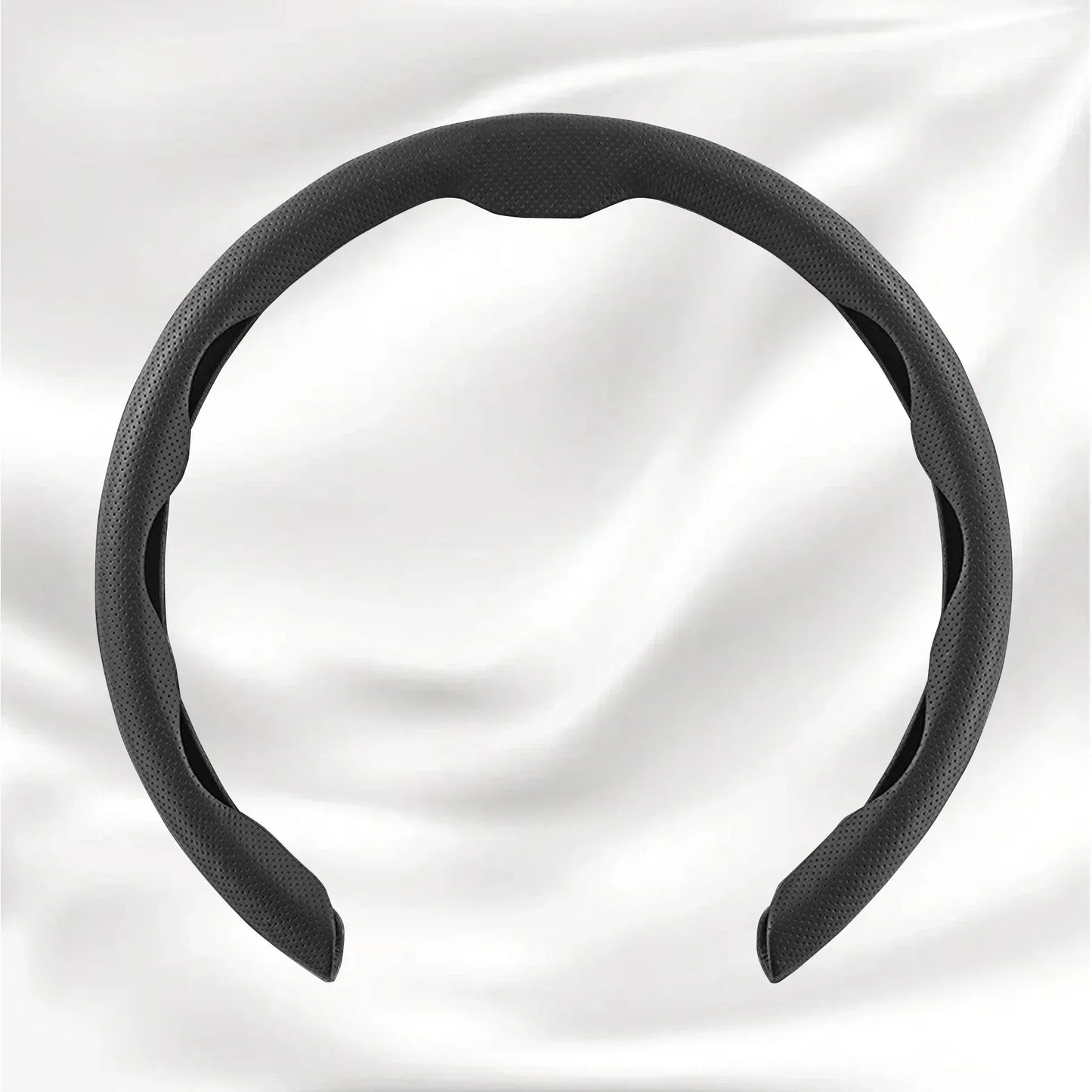 Nexi Customized Car Logo Breathable Ultra-thin 5D Leather & Carbon Car Steering Wheel Cover Universal Fit